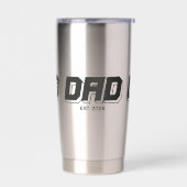 Black Bold Established New Dad Gift Geïsoleerde Drinkbeker (Links)