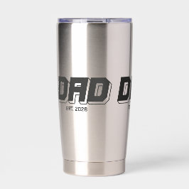 Black Bold Established New Dad Gift Geïsoleerde Drinkbeker