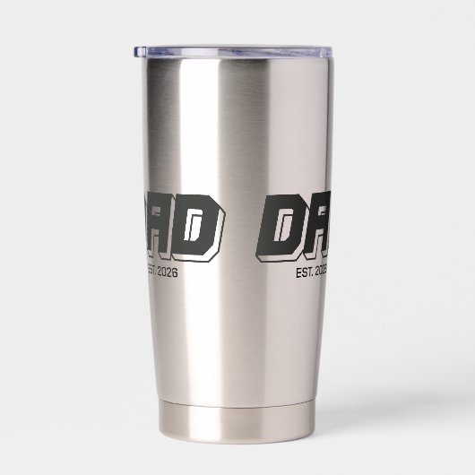 Black Bold Established New Dad Gift Geïsoleerde Drinkbeker (Rechts)