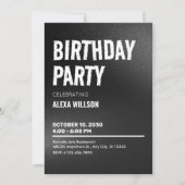 Black Bold Grunge Verjaardag Kaart (Voorkant)