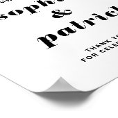 Black Bold Italic Typography Wedding Welcome Poster (Hoek)