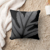 Black Bold Leaf Design Kussen (Deken)