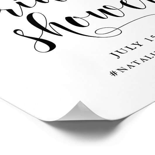 Black Bold Script Vrijgezellenfeest Welkom Poster (Hoek)