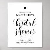 Black Bold Script Vrijgezellenfeest Welkom Poster (Voorkant)