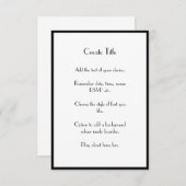 Black Border Art déco moderne Mariage Invitation (Devant / Derrière)