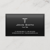 Black Border Médicale Care Dark Carte de visite (Devant)