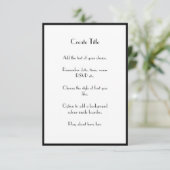 Black Border Modern Art Deco Wedding Invite Kaart (Staand voorkant)