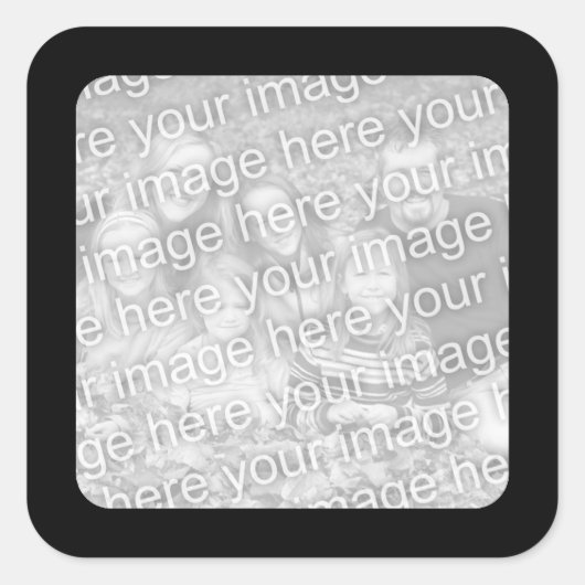 Black Border Photo Sticker (Voorkant)