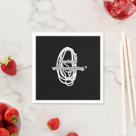 Black Bougie Bling String of Pearls Paris Servet (Insitu)