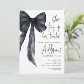 black bow 30th Birthday Party Invitation (Debout devant)