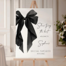 Black Bow Affiche de bienvenue, EDITABLE Elle liai