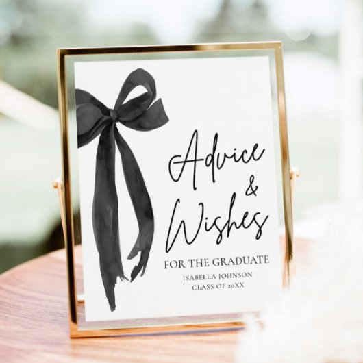 Black Bow Afstudeerder Party Afstuderen advies en  Poster