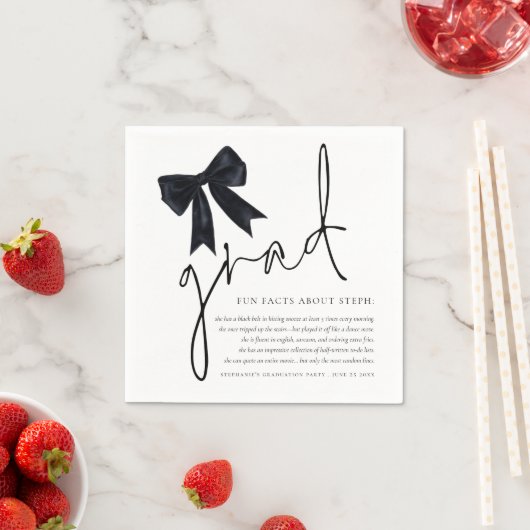 Black Bow Afstudeerder Script Fun Facts Afstudeerf Servet (Insitu)