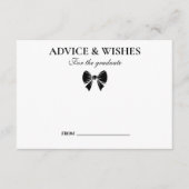 Black Bow Afstuderen advies en wensen Informatiekaartje (Voorkant)