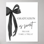 Black Bow Afstuderen is zoet Neem een traktatie Poster (Voorkant)
