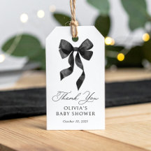 Black Bow-Baby shower