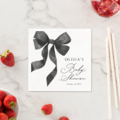 Black Bow Baby Shower Servet (Insitu)