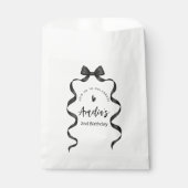 Black Bow Birthday Any Age  Bedankzakje (Voorkant)