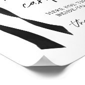 Black Bow Bruids Recept Kaarten Teken Poster (Hoek)