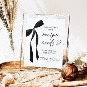 Black Bow Bruids Recept Kaarten Teken Poster