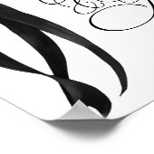 Black Bow Cards & Gifts Table Sign Poster (Coin)