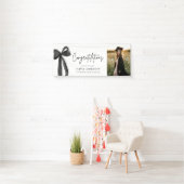 Black Bow Coquette Afstuderen gefeliciteerd Spandoek (Insitu)