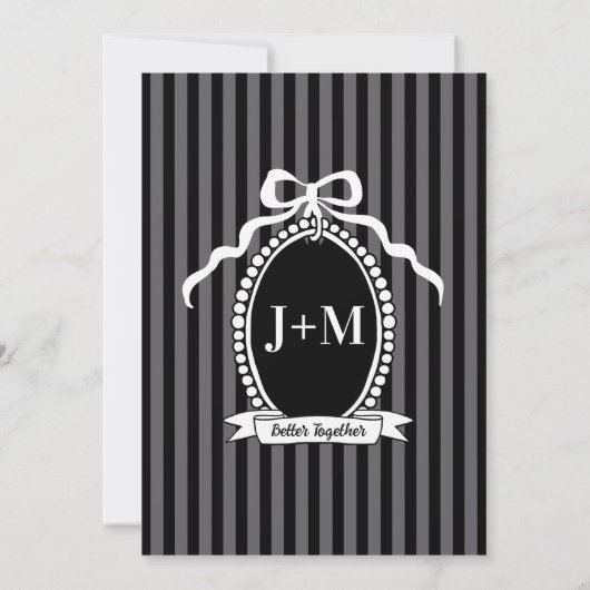 Black Bow Coquette Anniversary Party Invitation (Dos)