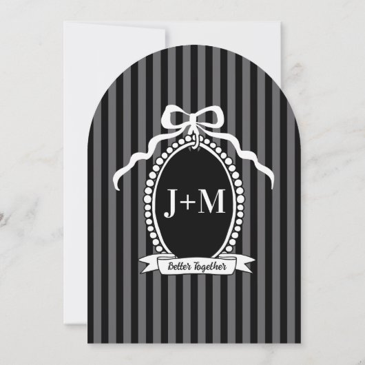 Black Bow Coquette Anniversary Party Invitation Kaart (Achterkant)