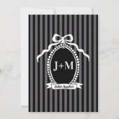 Black Bow Coquette Anniversary Party Invitation Kaart (Achterkant)