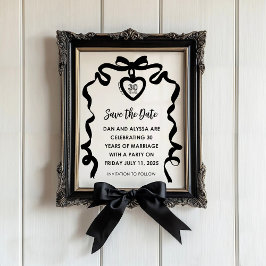 Black Bow Coquette Jubileum Uitnodiging