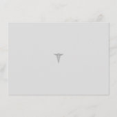 Black Bow Coquette Nurse Afstuderen bedankkaart Informatiekaartje (Achterkant)