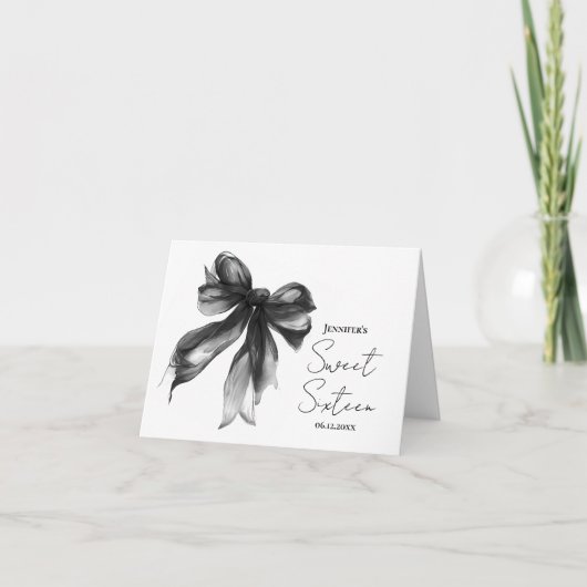 Black Bow Coquette Script Merci pour votre Sweet 1 (Devant)