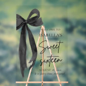 Black Bow Coquette Sweet 16 Anniversaire Bienvenue (Neutre)