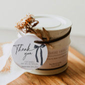 Black Bow Dank u Vrijgezellenfeest Gotische gunst Bedankjes Labels