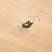 Black Bow Disco Ball Afstudeerfeest Acryl Uitnodigingen (Laagn)