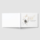 Black Bow Gold Script Guest Book Gastenboek (Volledig)