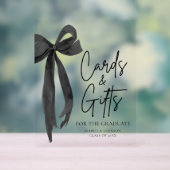 Black Bow Graduation Party Afstuderen Kaarten en g Acryl Bord (Neutraal)