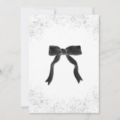 Black Bow Graduation Party Kaart (Achterkant)