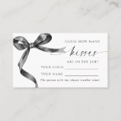 Black Bow Hoeveel Kussen Douche Game Card Plaatskaartje (Voorkant)