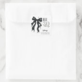 Black Bow Modern 30th Birthday  Vierkante Sticker (Tas)