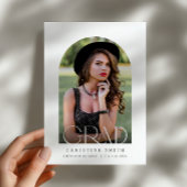 Black Bow Photo Grad Party Invitation