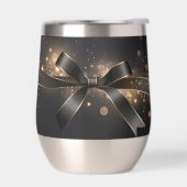 Black Bow & Ribbon Stainless Wine Tumbler (Gauche)