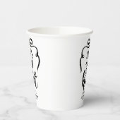 Black Bow She's Tying the Knot Bridal Shower Papieren Bekers (Links)