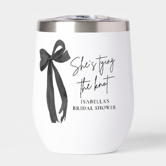 Black Bow She's Tying the Knot Fête des mariées (Avant)