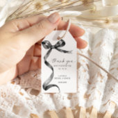 Black Bow Shower Favoriet Gift Label Cadeaulabel