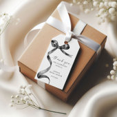 Black Bow Shower Favoriet Gift Label Cadeaulabel