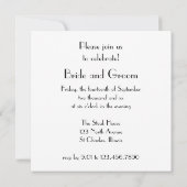 Black Bow Stropdas en White Pearls Engagement Part Kaart (Achterkant)