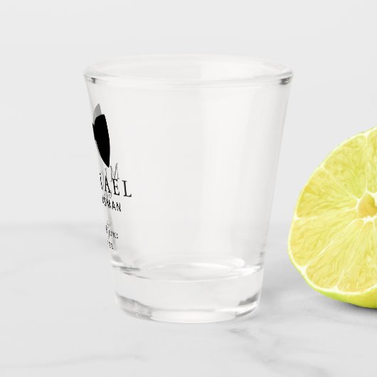 Black Bow Stropdas Groomsman persoonlijke bruiloft Shot Glas (Rechts)