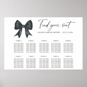 Black Bow Trouwstoel grafiek Poster