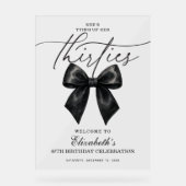 Black Bow Tying Up Her Thirties 40th Birthday (Recto)